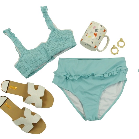 Blue Bathing Suit set Medium - Picture 2 of 3